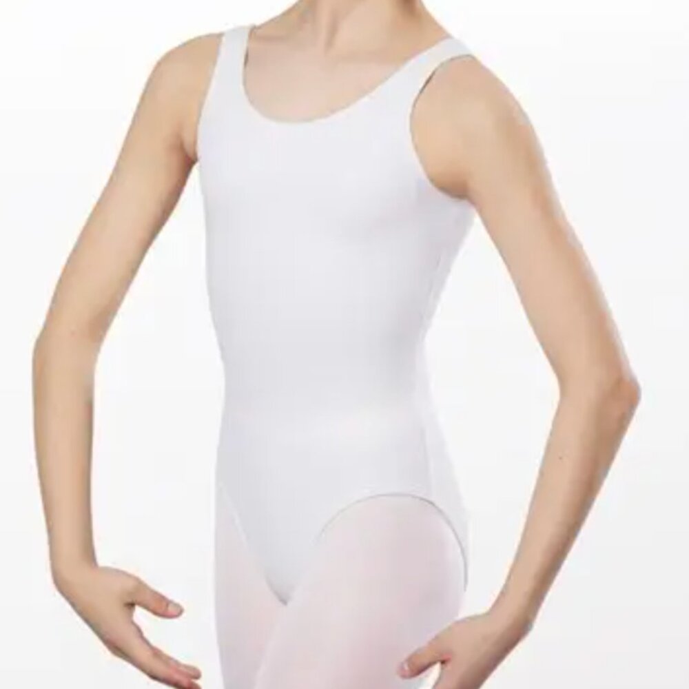 Weissman White Tank Leotard